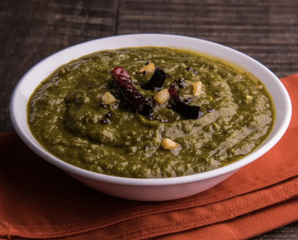 Delicious Saag at Uncle's Tiffin & Pizza in Edmonton, AB